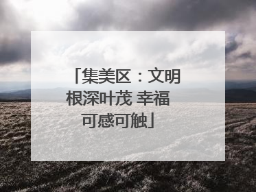 集美区：文明根深叶茂 幸福可感可触