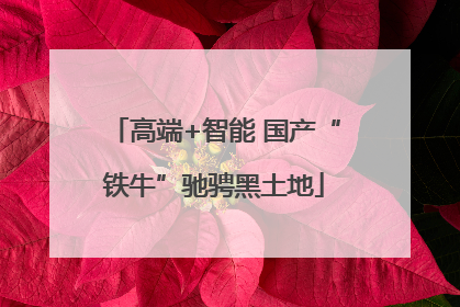 高端+智能 国产“铁牛”驰骋黑土地