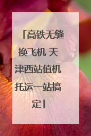 高铁无缝换飞机 天津西站值机托运一站搞定