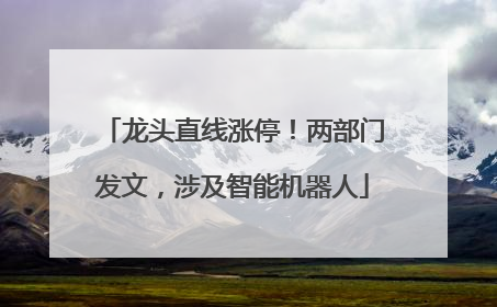 龙头直线涨停！两部门发文，涉及智能机器人