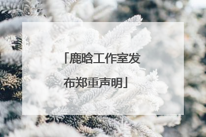 鹿晗工作室发布郑重声明