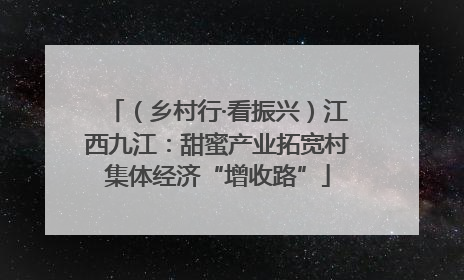 （乡村行·看振兴）江西九江：甜蜜产业拓宽村集体经济“增收路”
