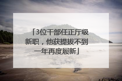 3位干部任正厅级新职，他获提拔不到一年再度履新