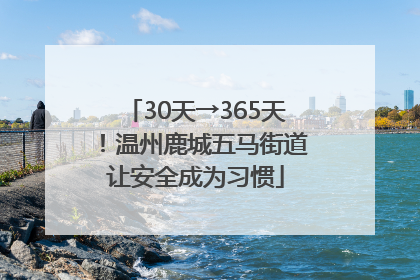 30天→365天！温州鹿城五马街道让安全成为习惯