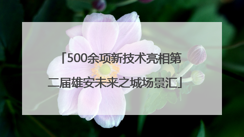 500余项新技术亮相第二届雄安未来之城场景汇