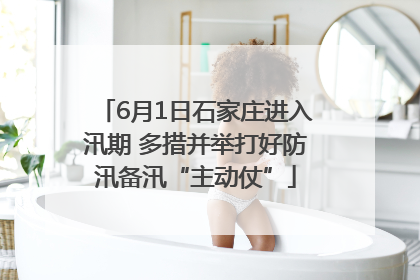 6月1日石家庄进入汛期 多措并举打好防汛备汛“主动仗”