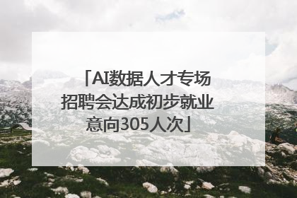 AI数据人才专场招聘会达成初步就业意向305人次